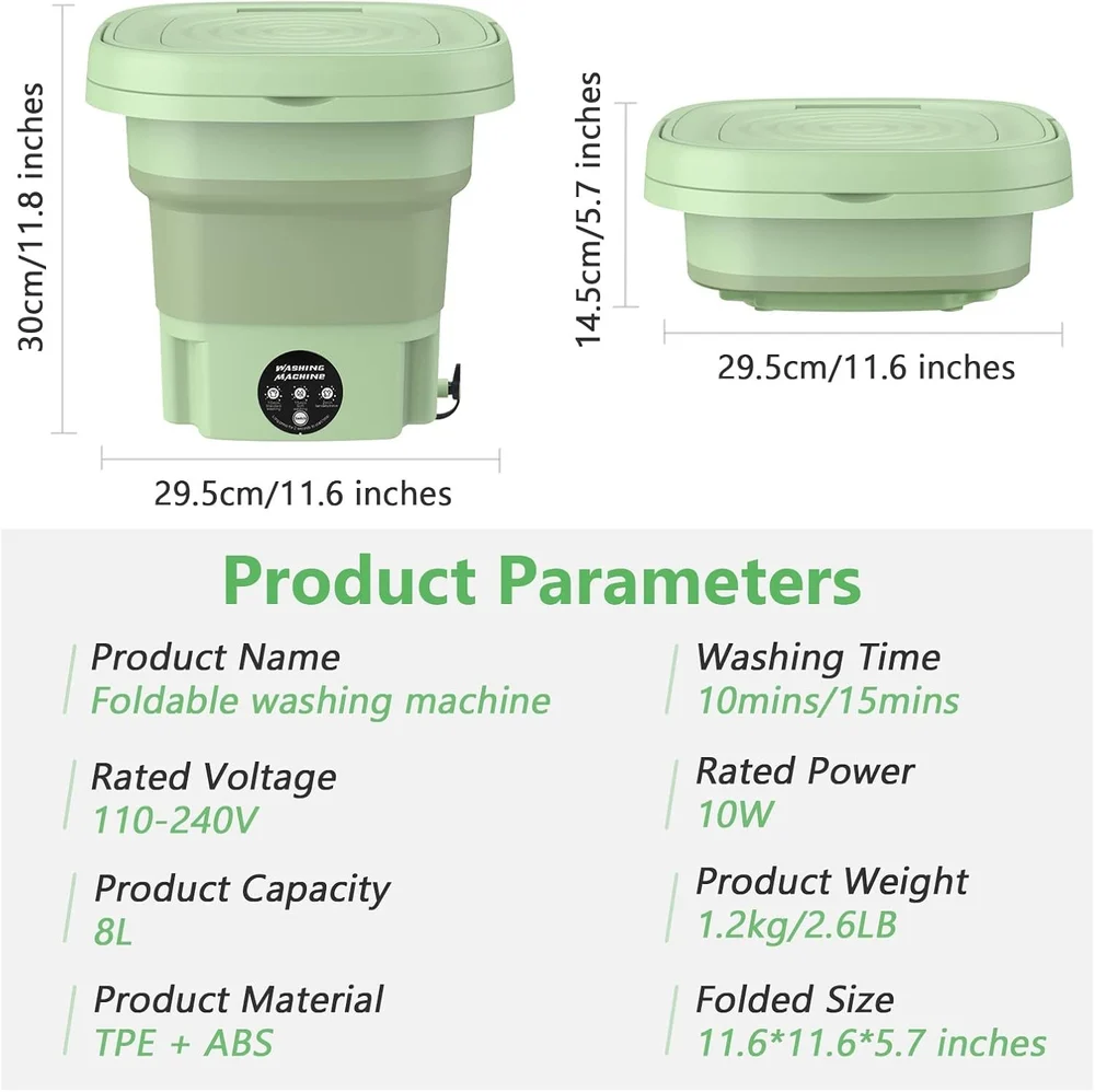 Mini Portable Washing Machine – Washer + Dryer