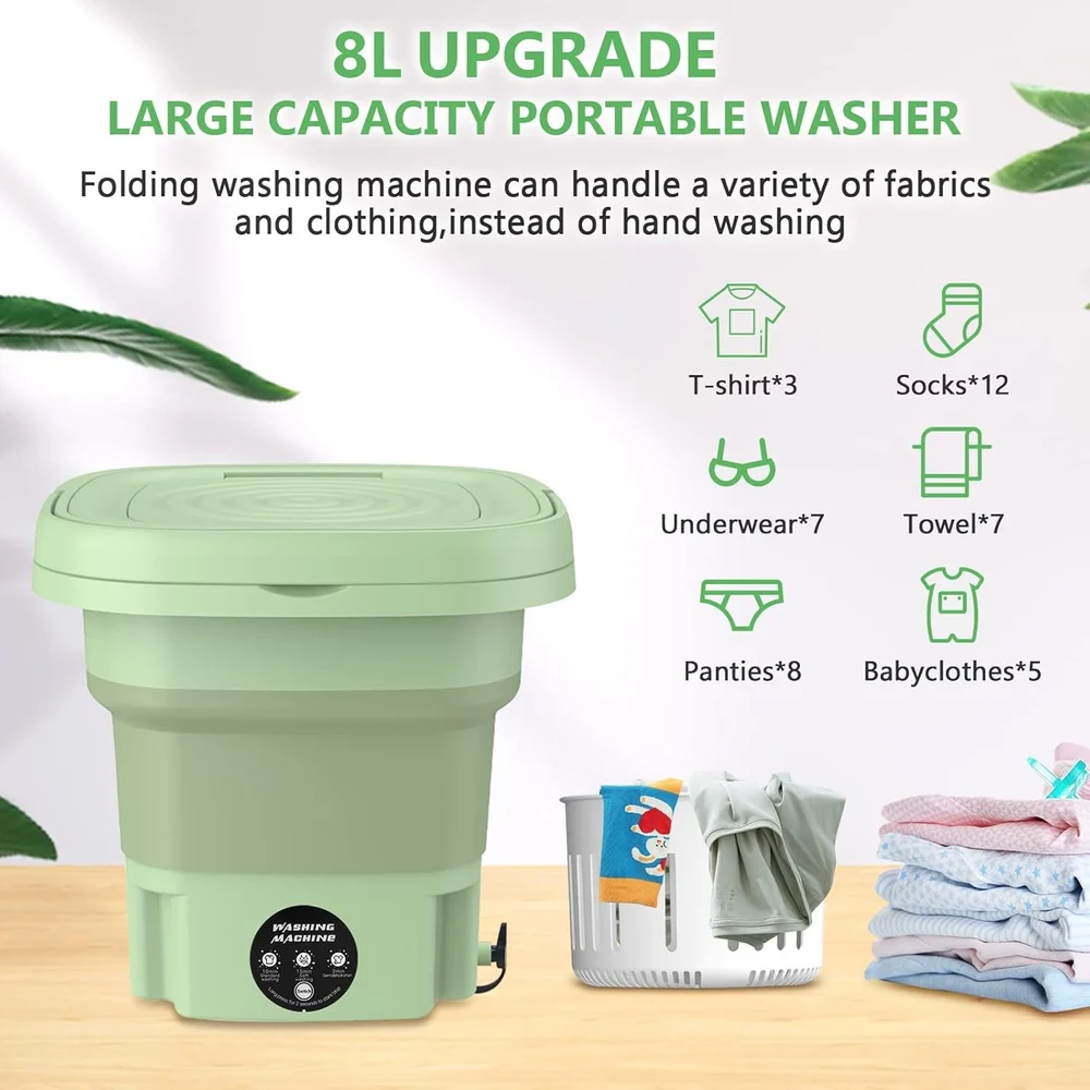 Mini Portable Washing Machine – Washer + Dryer